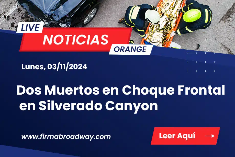 [03-11-2024] Condado de Orange, CA - Dos Muertos en Choque Frontal en Silverado Canyon