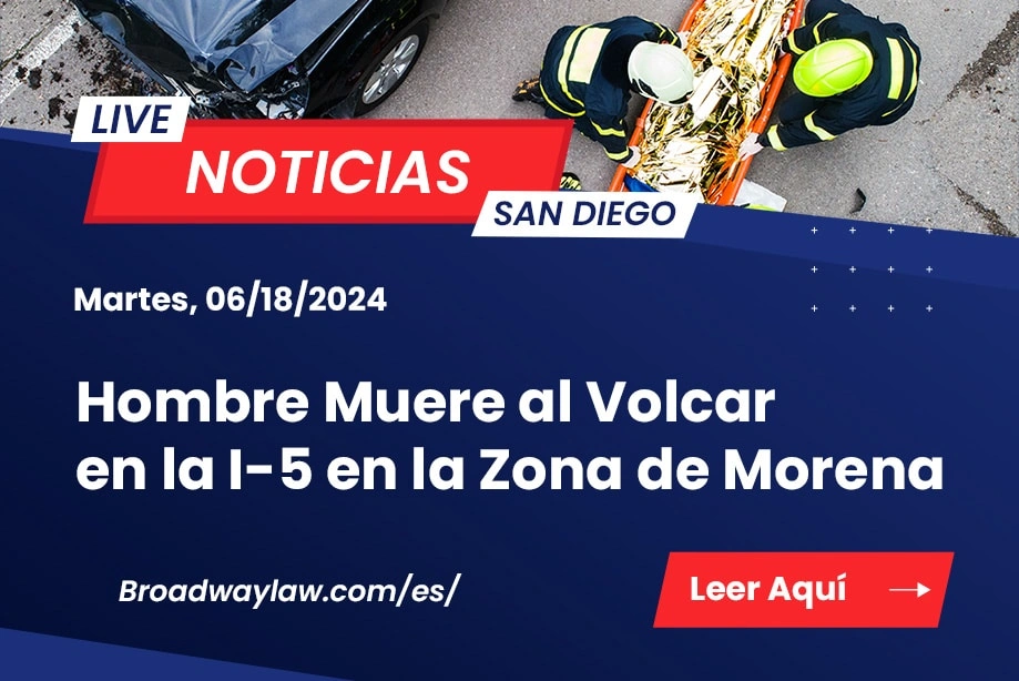 [06-18-2024] Condado de San Diego, CA – Hombre Muere al Volcar en la I-5 en la Zona de Image